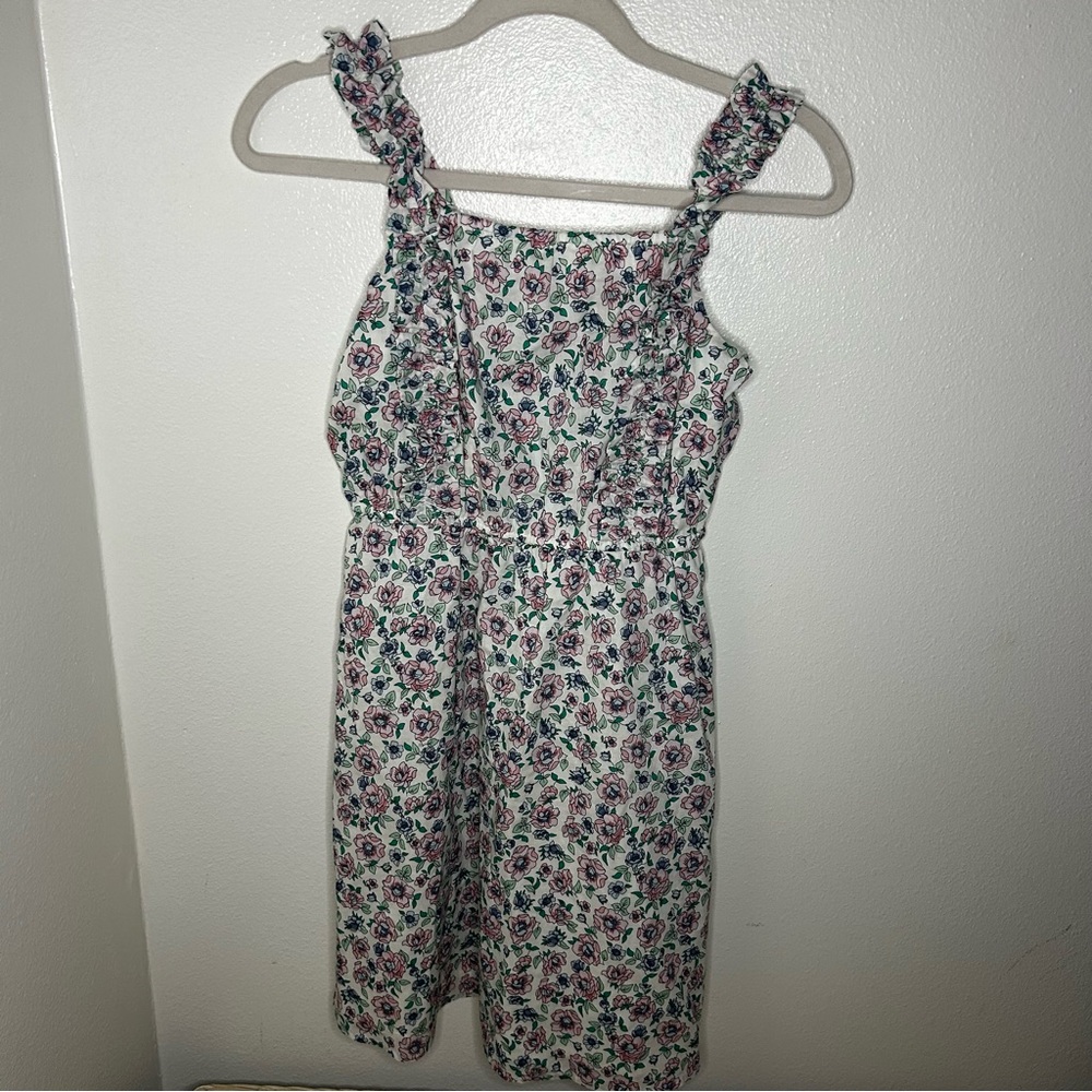 Crewcuts floral ruffle strap dress